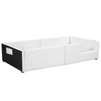 Twin Upholstered Bed with Guardrail & Charging Station