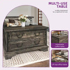 Moasis Farmhouse Lift Top Coffee Table Square Wood Center Table with Storage and 2 Drawers