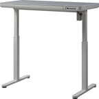 KOWO 48 Inch Glass Electric Standing Desk with Tempered Glass Top Adjustable Height Sit Stand Workstation for Modern Office