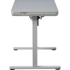 KOWO 48 Inch Glass Electric Standing Desk with Tempered Glass Top Adjustable Height Sit Stand Workstation for Modern Office