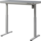 KOWO 48 Inch Glass Electric Standing Desk with Tempered Glass Top Adjustable Height Sit Stand Workstation for Modern Office