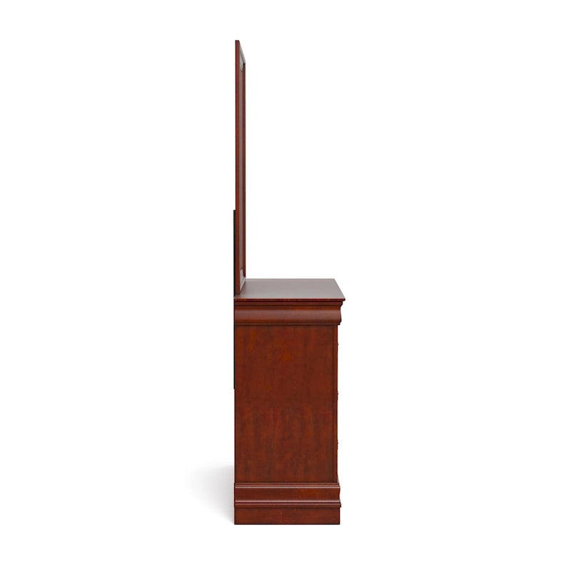 Furniture of America Devi Traditional Solid Wood 2-piece Dresser and Mirror Set