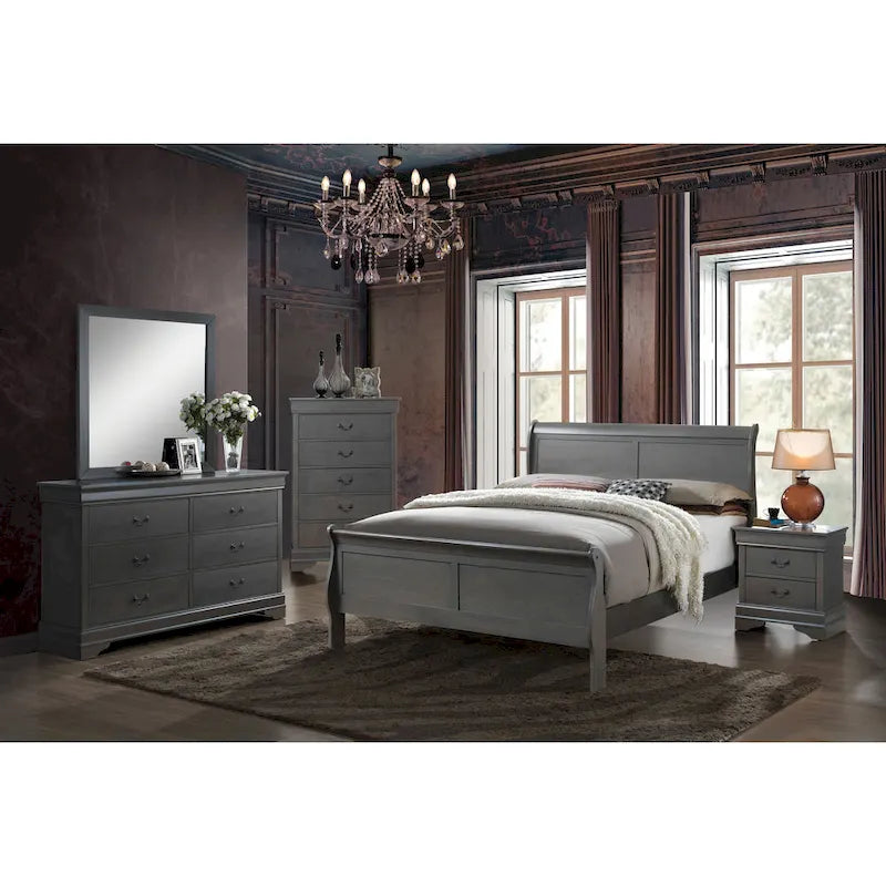 Furniture of America Devi Traditional Solid Wood 2-piece Dresser and Mirror Set