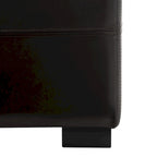 SAFAVIEH Liane Tufted Brown Bicast Leather Storage Bench - 30.1  x 18.1  x 17.7  - 30Wx18Dx18H