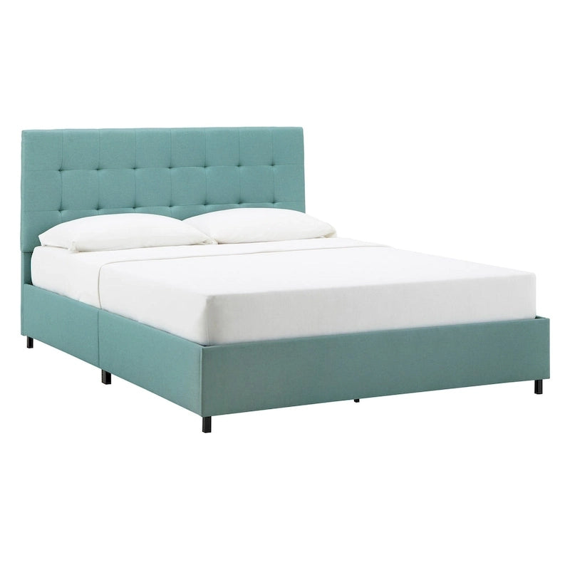Myla Linen Tufted Queen Platform Bed by iNSPIRE Q Classic