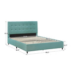 Myla Linen Tufted Queen Platform Bed by iNSPIRE Q Classic