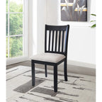Black Finish Set of 2 Seating Chairs
