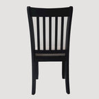 Black Finish Set of 2 Seating Chairs