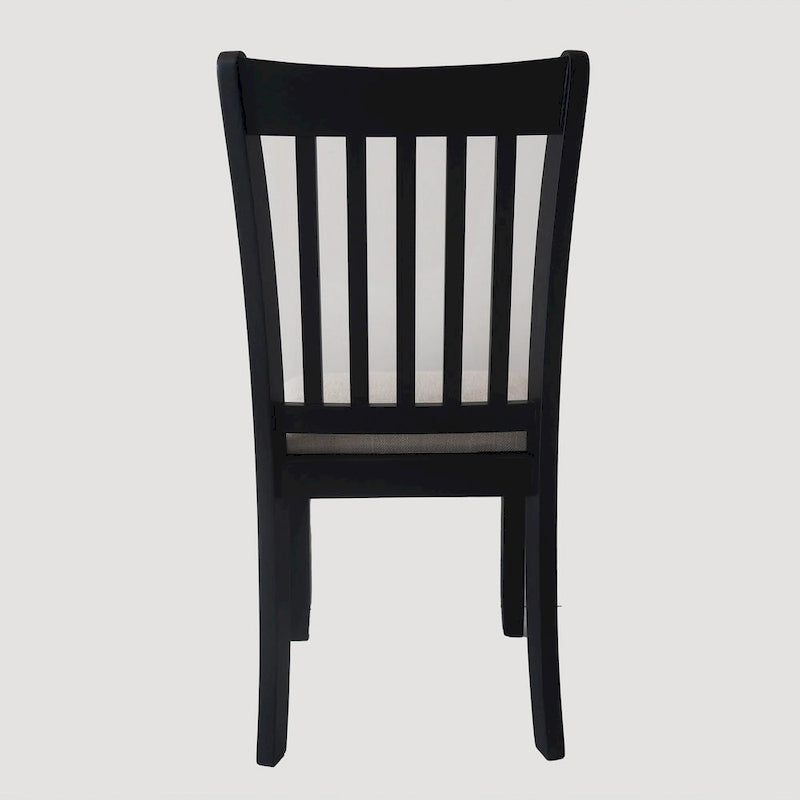 Black Finish Set of 2 Seating Chairs