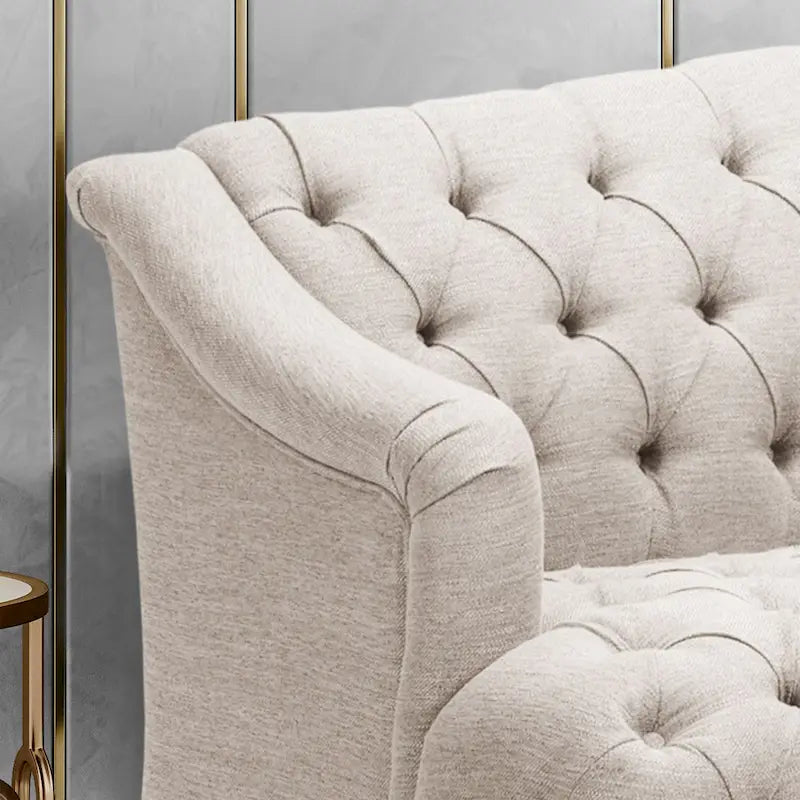 Adelia Modern 3-seat Tufted Fabric Sofa by Christopher Knight Home