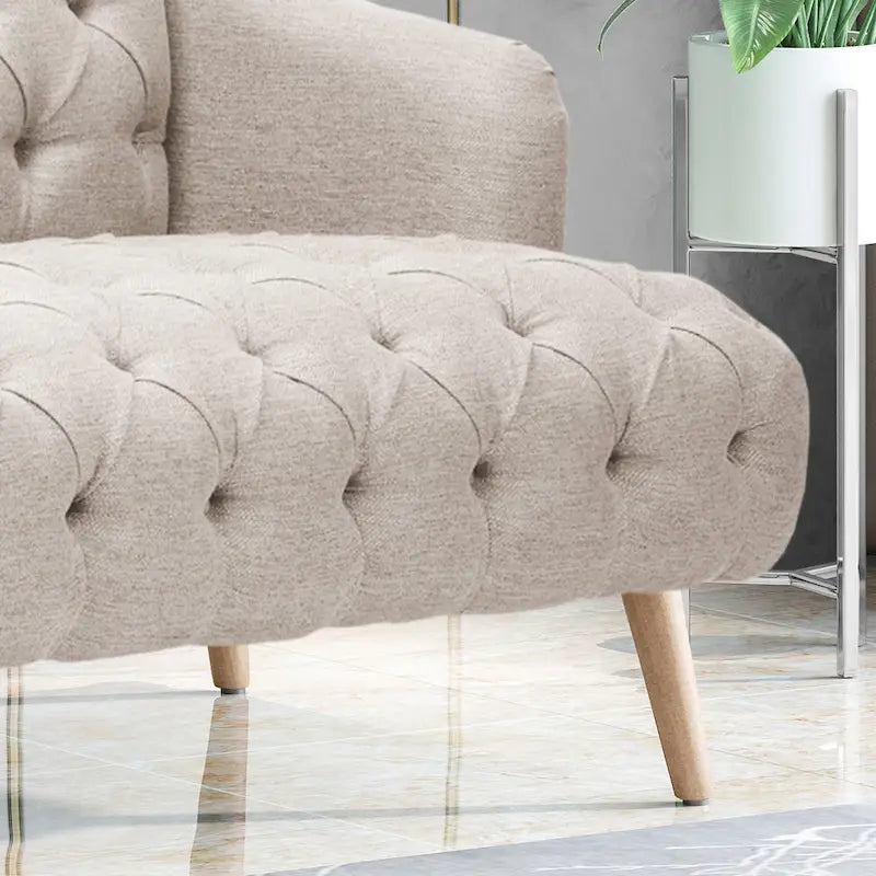 Adelia Modern 3-seat Tufted Fabric Sofa by Christopher Knight Home