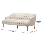 Adelia Modern 3-seat Tufted Fabric Sofa by Christopher Knight Home