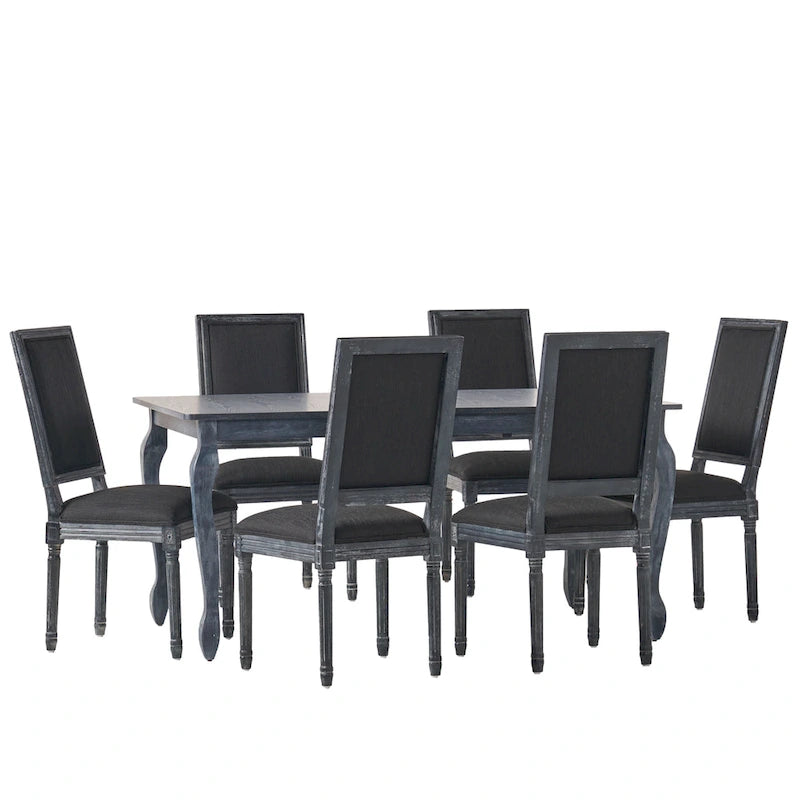 Regan Upholstered Expandable 7 Piece Dining Set by Christopher Knight Home