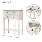 Narrow Console Table with Three Storage Drawers and Shelf