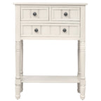 Narrow Console Table with Three Storage Drawers and Shelf