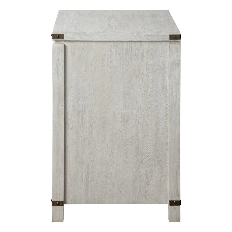 OS Home & Office Furniture Two Drawer File Cabinet in Champagne Oak Wood Veneer