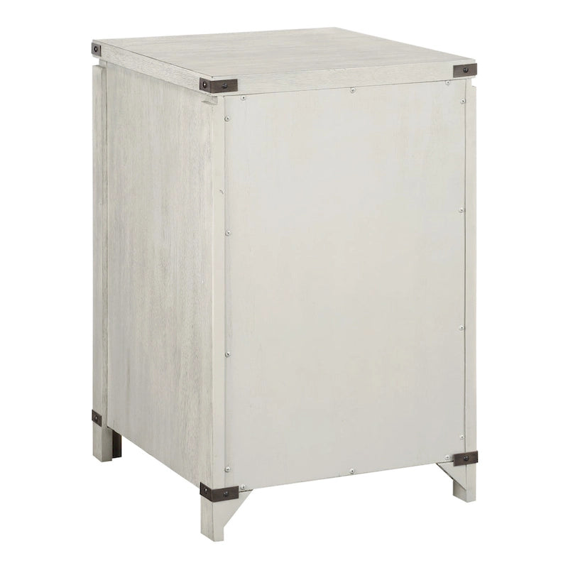 OS Home & Office Furniture Two Drawer File Cabinet in Champagne Oak Wood Veneer