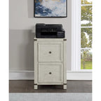 OS Home & Office Furniture Two Drawer File Cabinet in Champagne Oak Wood Veneer