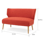Desdemona Mid-Century Fabric Loveseat by Christopher Knight Home