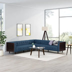 Clermont Mid-century Tufted Sectional Sofa by Christopher Knight Home - 114.00  L x 114.00  W x 30.75  H