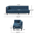Clermont Mid-century Tufted Sectional Sofa by Christopher Knight Home - 114.00  L x 114.00  W x 30.75  H