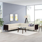 Clermont Mid-century Tufted Sectional Sofa by Christopher Knight Home - 114.00  L x 114.00  W x 30.75  H