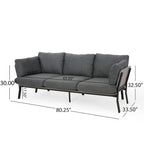 Carvel Mid-century Modern 3-seater Sofa by Christopher Knight Home