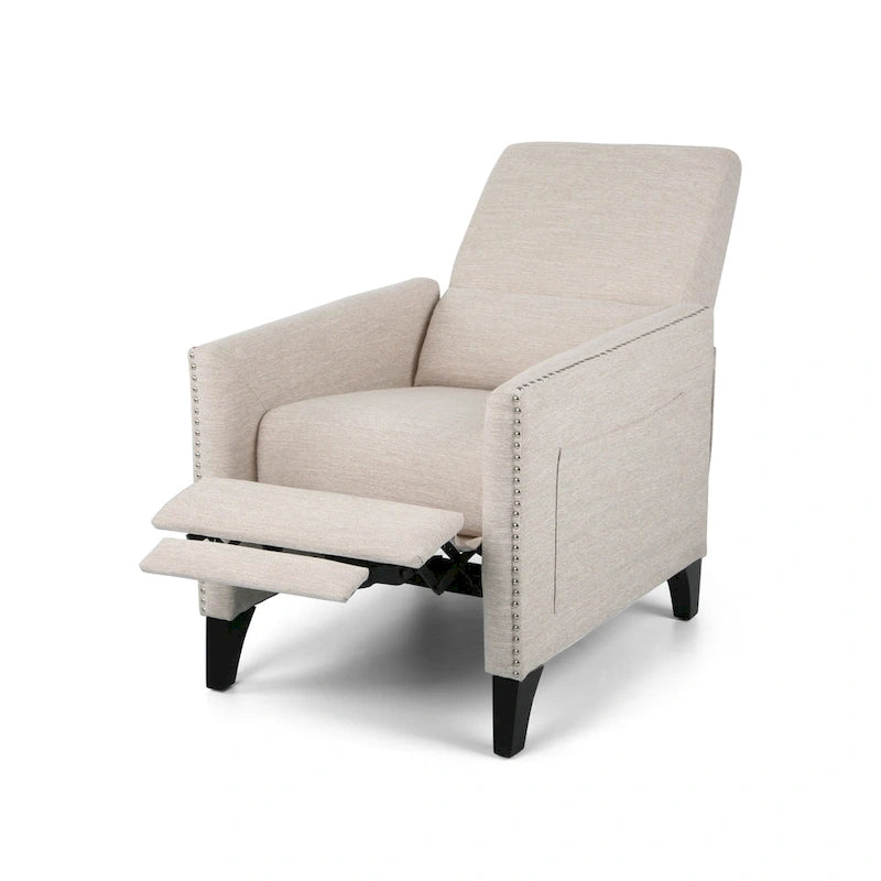 Alscot Contemporary Fabric Push Back Recliner by Christopher Knight Home