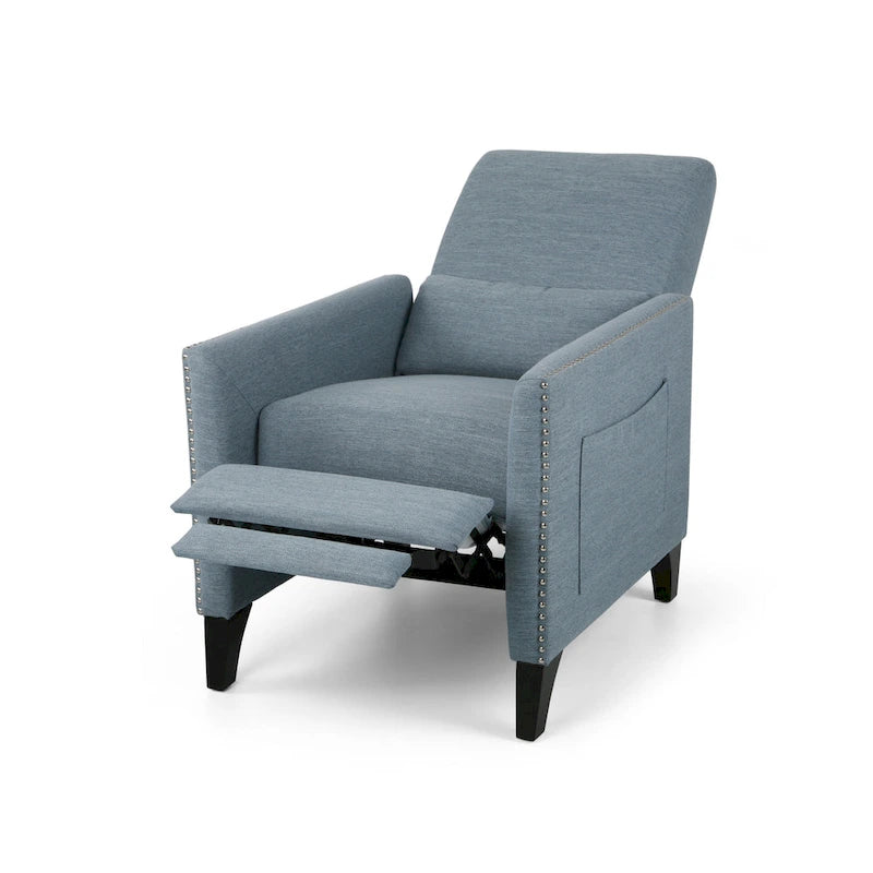 Alscot Contemporary Fabric Push Back Recliner by Christopher Knight Home