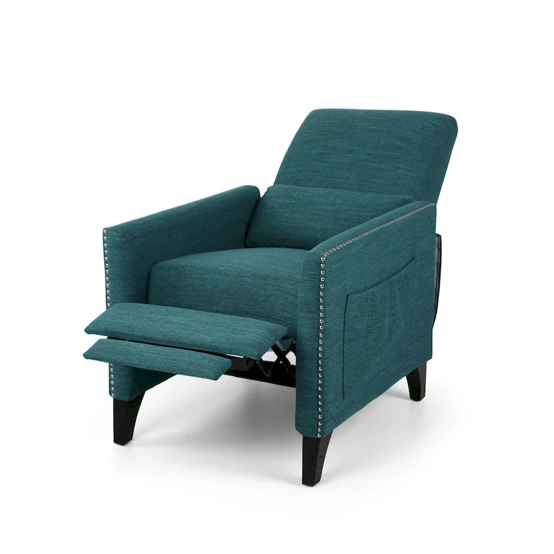 Alscot Contemporary Fabric Push Back Recliner by Christopher Knight Home