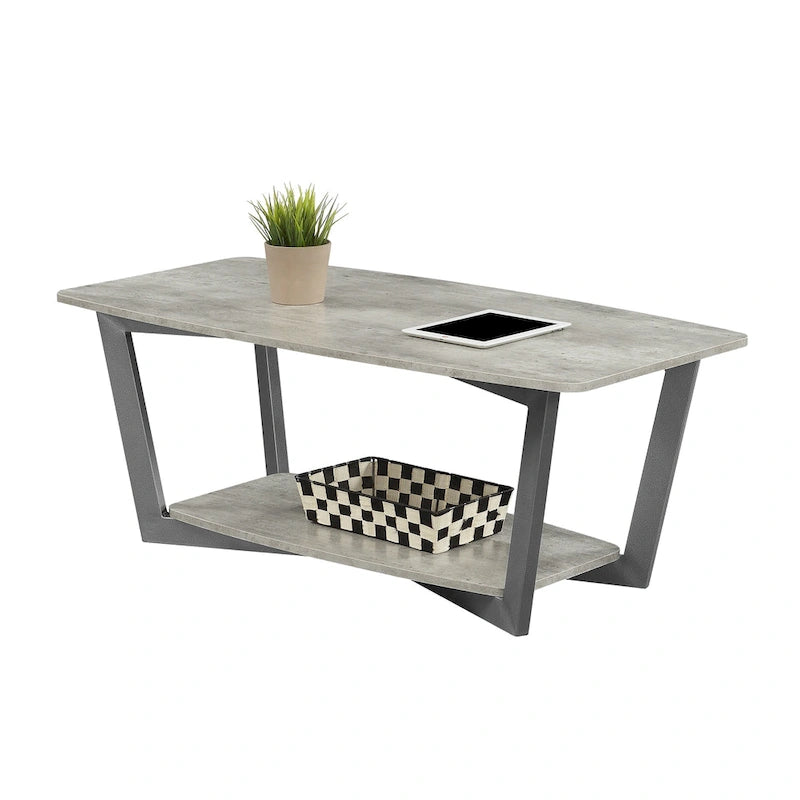 Convenience Concepts Graystone Coffee Table with Shelf