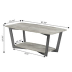 Convenience Concepts Graystone Coffee Table with Shelf