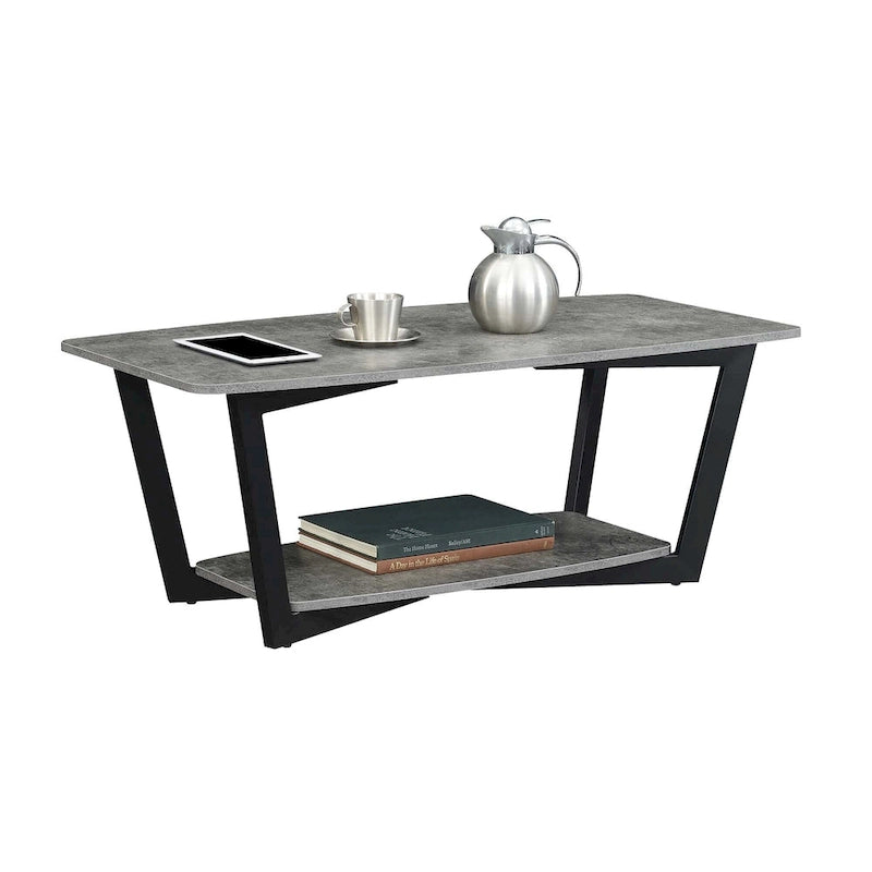 Convenience Concepts Graystone Coffee Table with Shelf