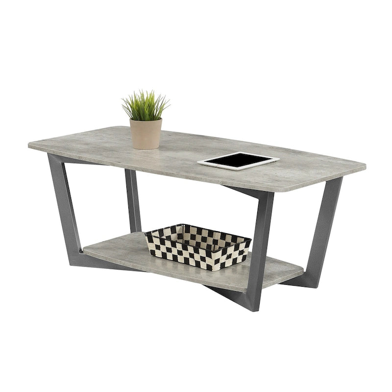 Convenience Concepts Graystone Coffee Table with Shelf