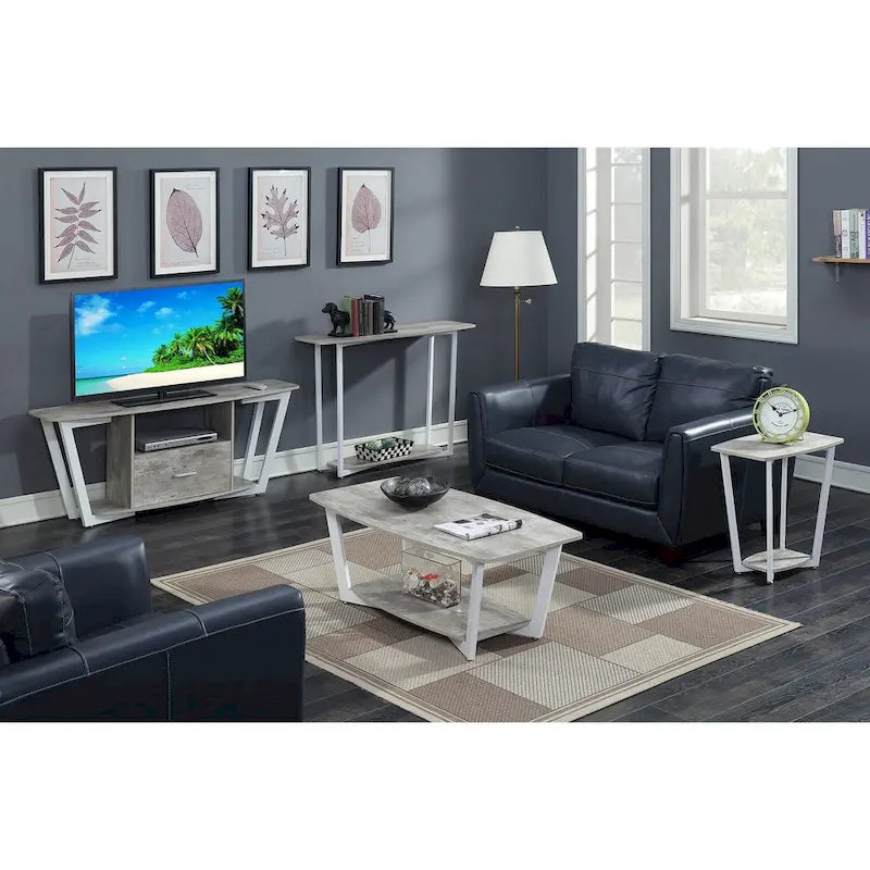 Convenience Concepts Graystone Coffee Table with Shelf