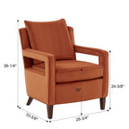 Quinn Velvet Accent Arm Chair by Greyson Living