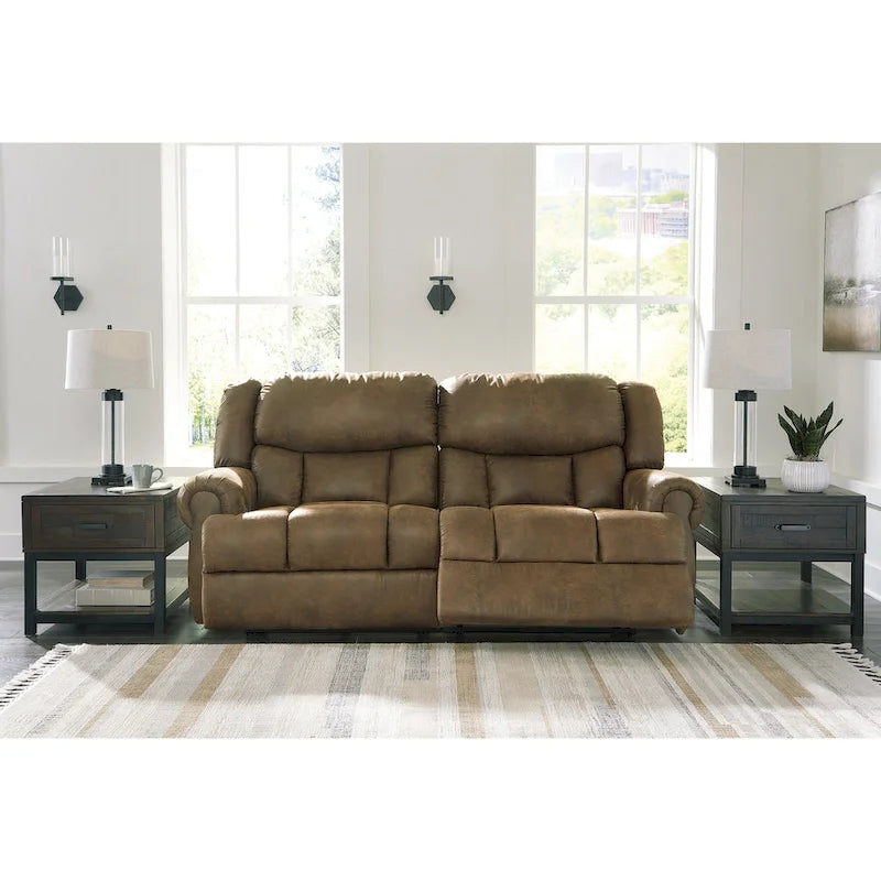 Signature Design by Ashley Boothbay Brown Power Reclining Sofa - 92W x 42D x 47H