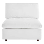 Commix Down Filled Overstuffed Performance Velvet Armless Chair