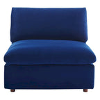 Commix Down Filled Overstuffed Performance Velvet Armless Chair