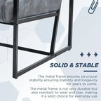 Mid Century Modern Accent Chair with Metal Frame, PU Leather Single Sofa, Reading Armchair for Living Room, Bedroom, Cafe