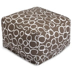 Majestic Home Goods Indoor Fusion Cotton Ottoman Pouf 27 in L x 27 in W x 17 in H