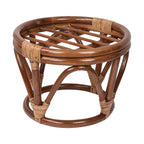 Bali 18-inch Footstool with Tapestry Cushion