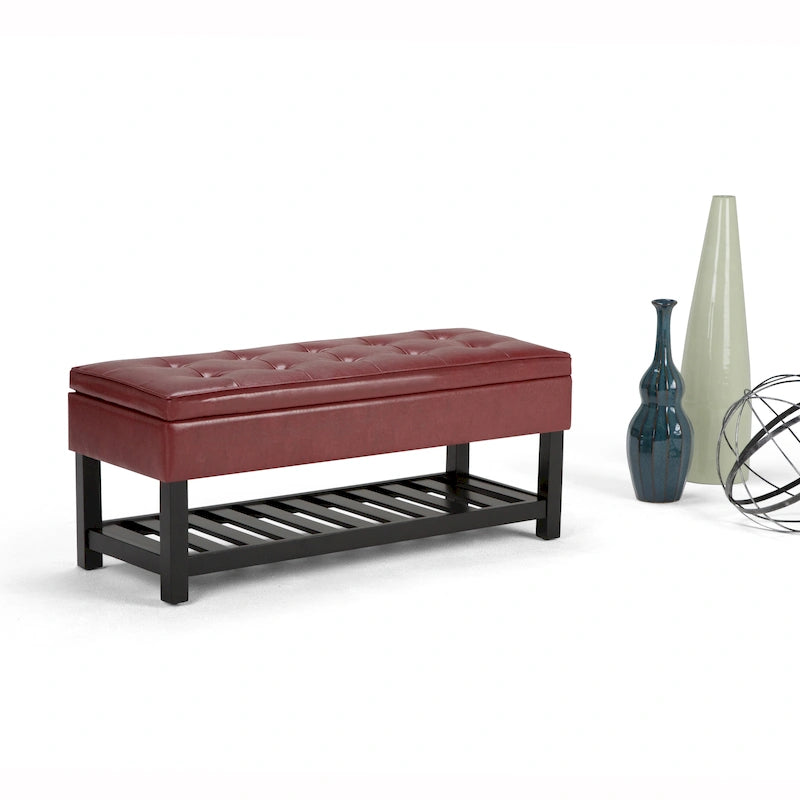 WYNDENHALL Essex 44 inch Wide Transitional Rectangle Ottoman Bench