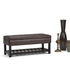 WYNDENHALL Essex 44 inch Wide Transitional Rectangle Ottoman Bench