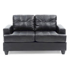 Sandridge 58 in. W Flared Arm Faux Leather Straight Sofa - 34 L x 58 W x 36 H