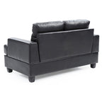 Sandridge 58 in. W Flared Arm Faux Leather Straight Sofa - 34 L x 58 W x 36 H