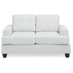 Sandridge 58 in. W Flared Arm Faux Leather Straight Sofa - 34 L x 58 W x 36 H
