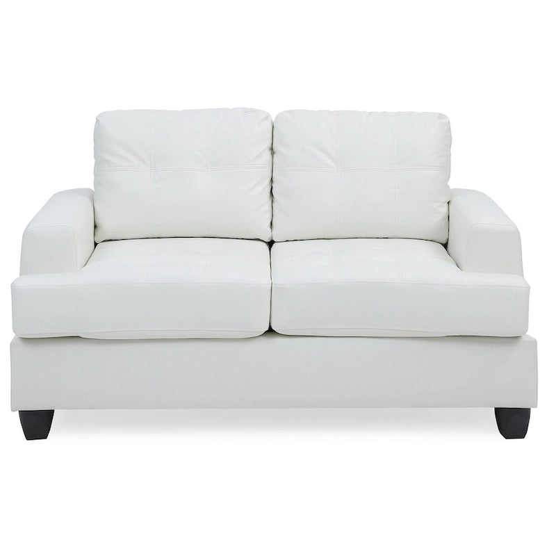 Sandridge 58 in. W Flared Arm Faux Leather Straight Sofa - 34 L x 58 W x 36 H