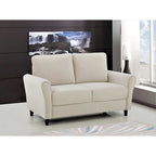 Corel Plush Velvet Loveseat w/ sloped arms