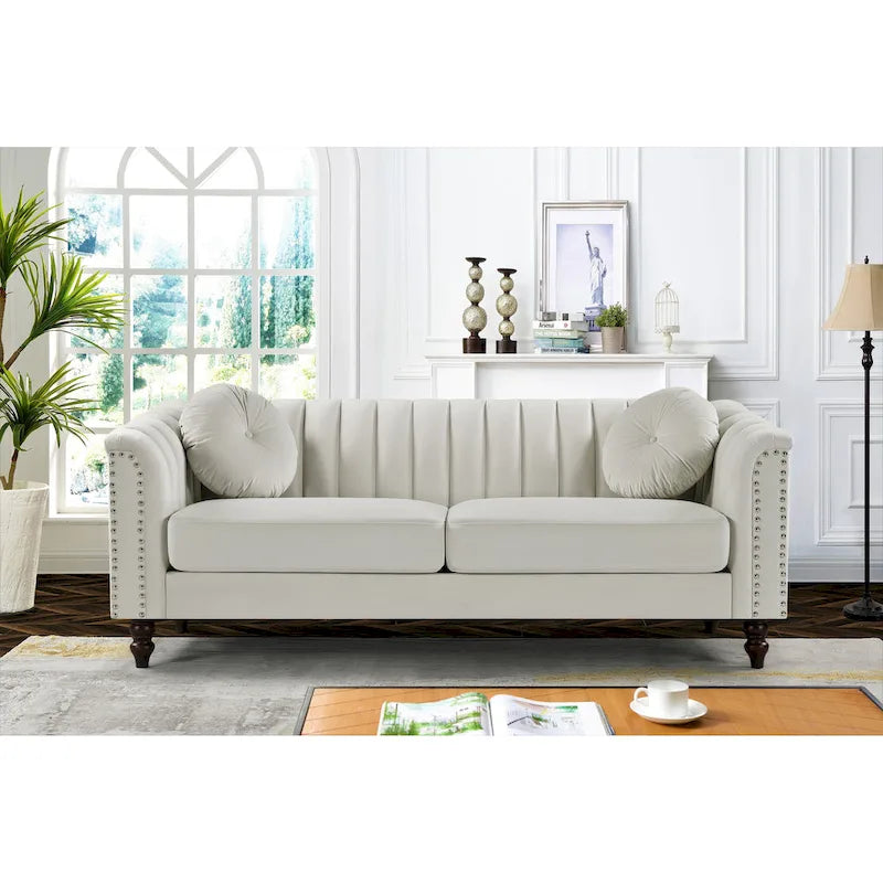 Hills Tufted Back Nailhead 2PCS Living Room set